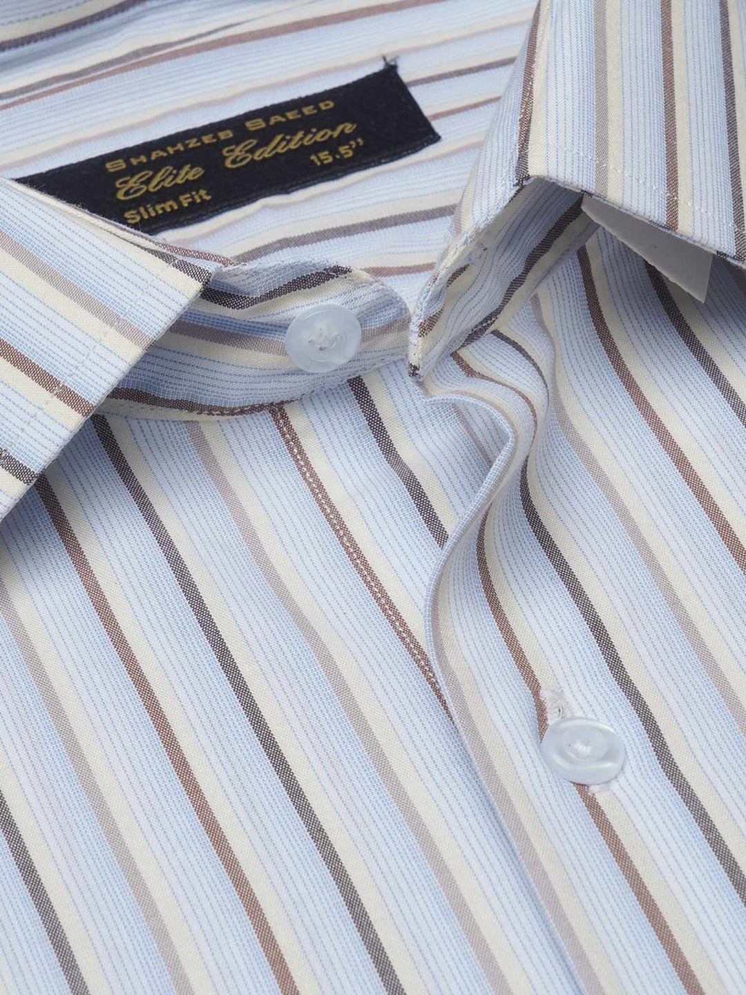 Multi Color Striped, Elite Edition, French Collar Men’s Formal Shirt (FS-1090)