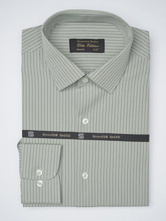 Grey Striped, Elite Edition, French Collar Men’s Formal Shirt (FS-1098)