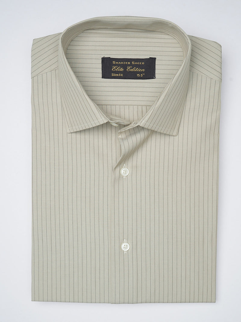 Fawn Striped, Elite Edition, French Collar Men’s Formal Shirt (FS-1101)