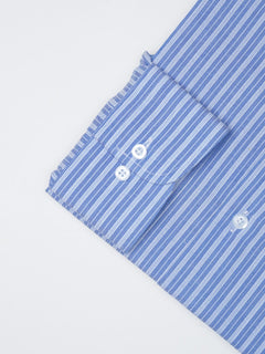 Blue Self Striped, Elite Edition, French Collar Men’s Formal Shirt (FS-1107)