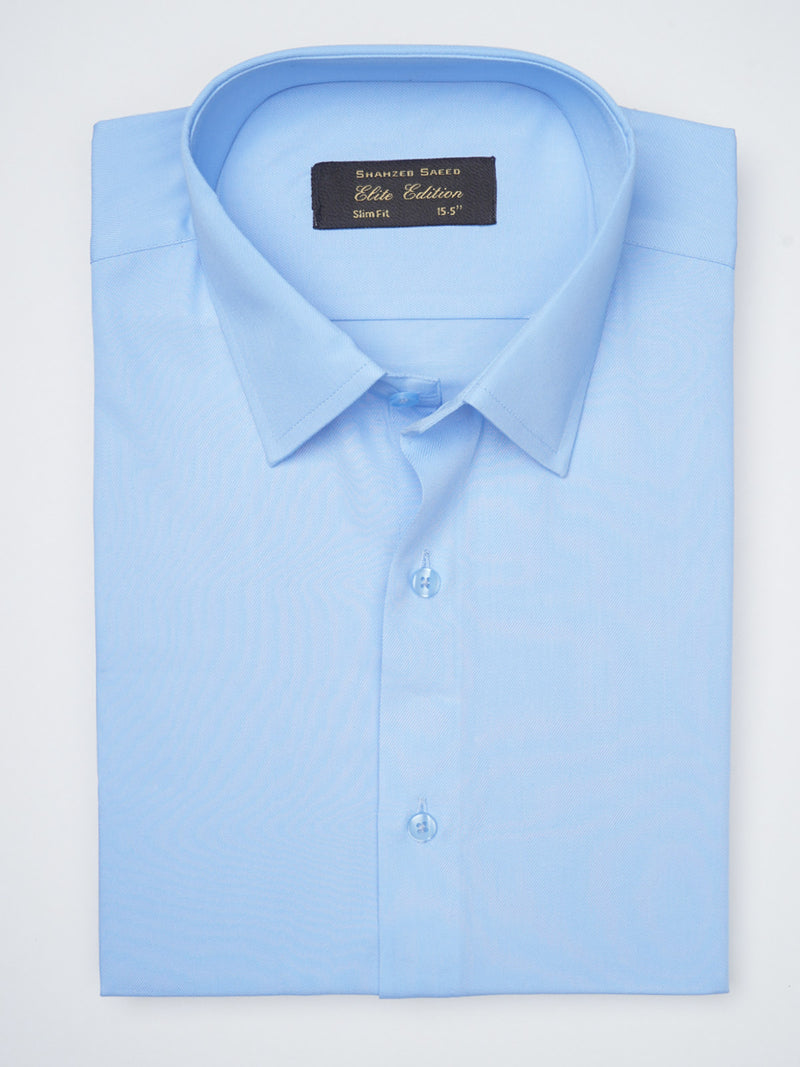 Blue Plain Elite Edition, French Collar Men’s Formal Shirt (FS-1111)