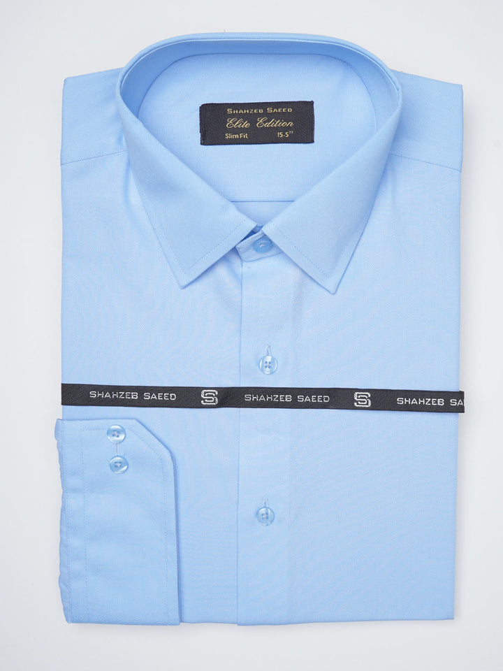 Blue Plain Elite Edition, French Collar Men’s Formal Shirt (FS-1111)