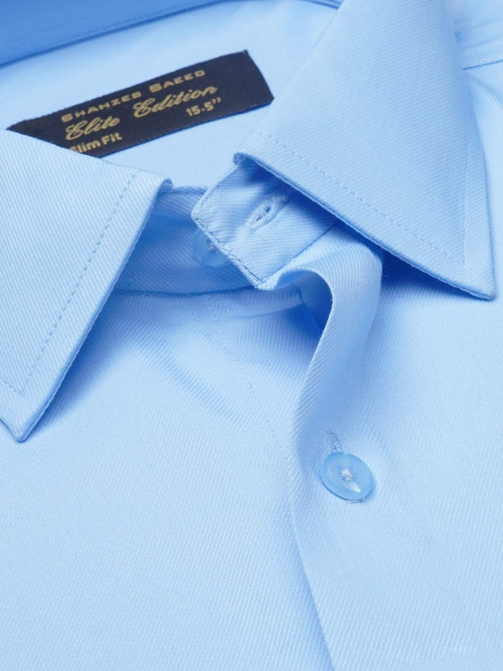 Blue Plain Elite Edition, French Collar Men’s Formal Shirt (FS-1111)