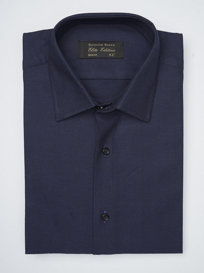 Dark Blue Self Elite Edition, French Collar Men’s Formal Shirt (FS-1113)