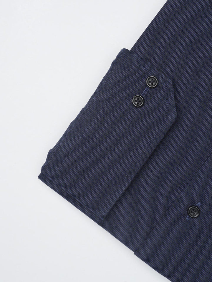 Dark Blue Self Elite Edition, French Collar Men’s Formal Shirt (FS-1113)