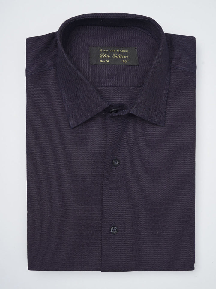 Dark Blue Self Elite Edition, French Collar Men’s Formal Shirt (FS-1115)