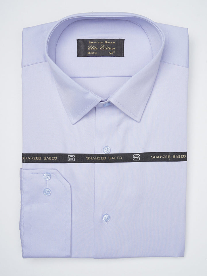 Light Blue Plain Elite Edition, French Collar Men’s Formal Shirt (FS-1116)