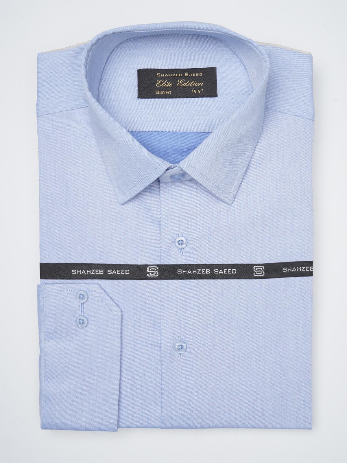 Light Blue Plain Elite Edition, French Collar Men’s Formal Shirt (FS-1117)