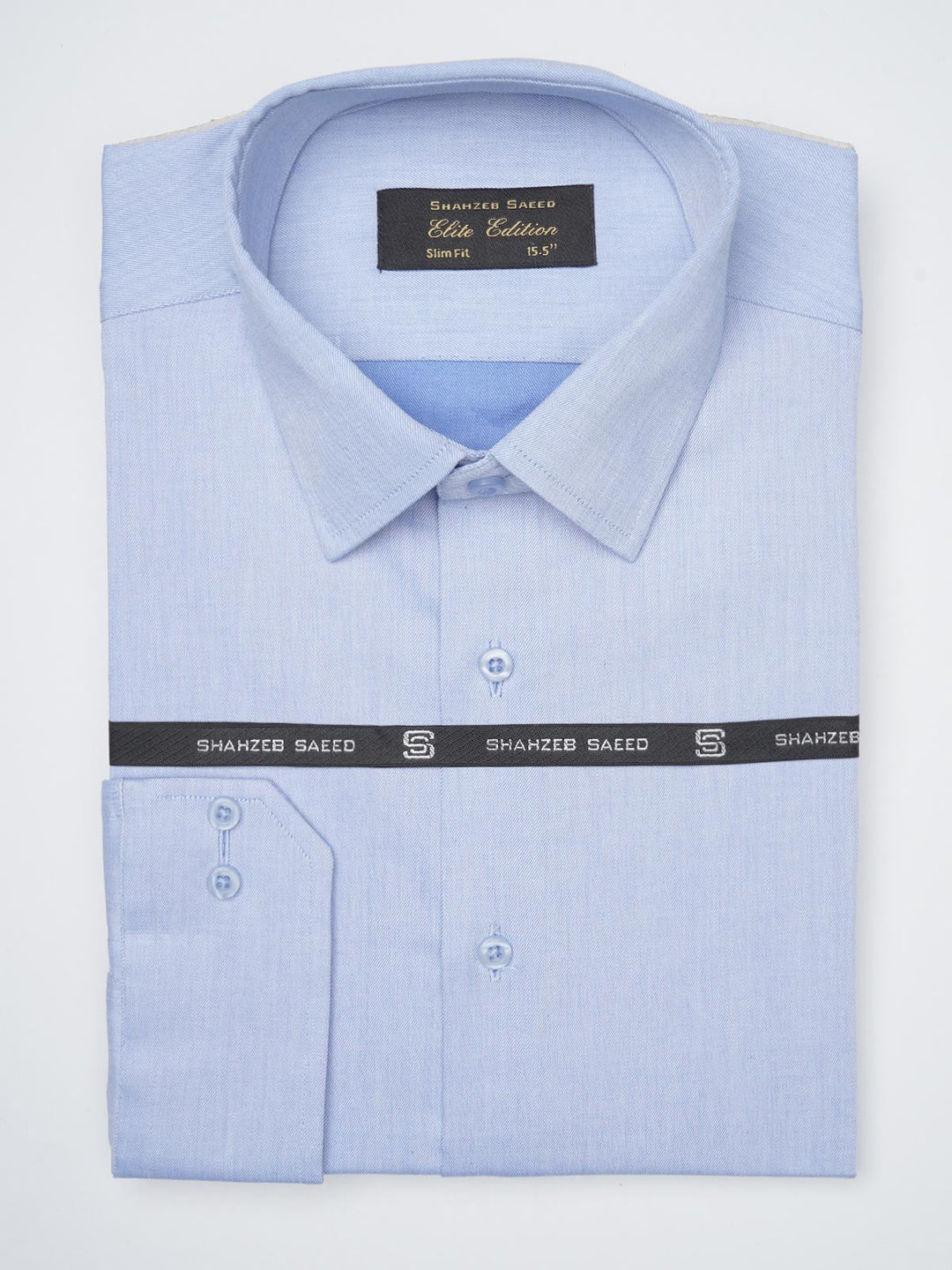 Light Blue Plain Elite Edition, French Collar Men’s Formal Shirt (FS-1117)