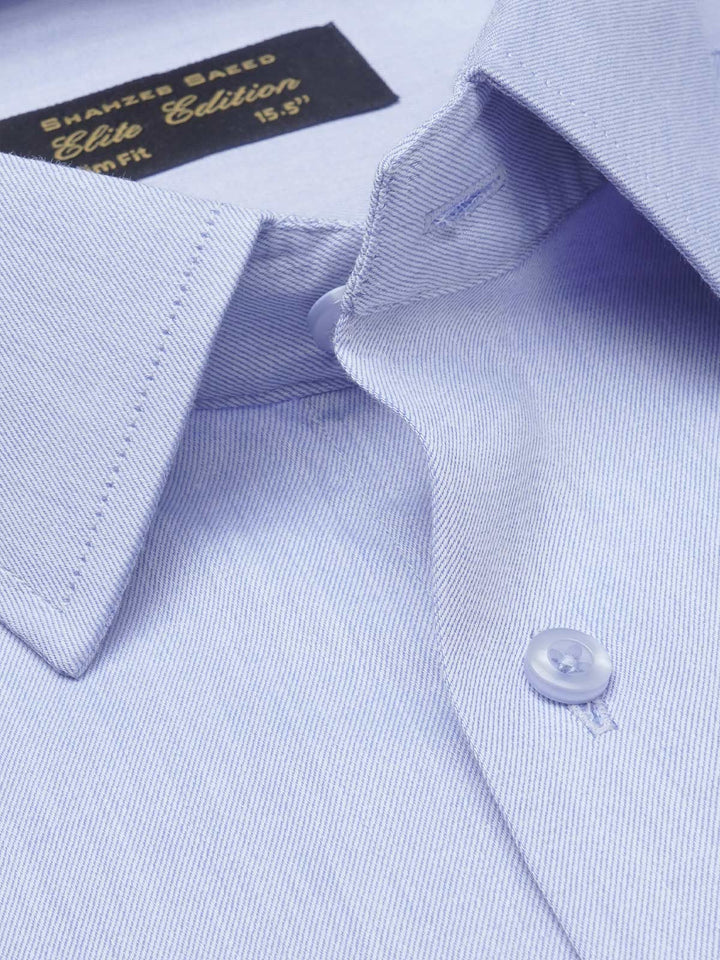 Light Blue Plain Elite Edition, French Collar Men’s Formal Shirt (FS-1117)