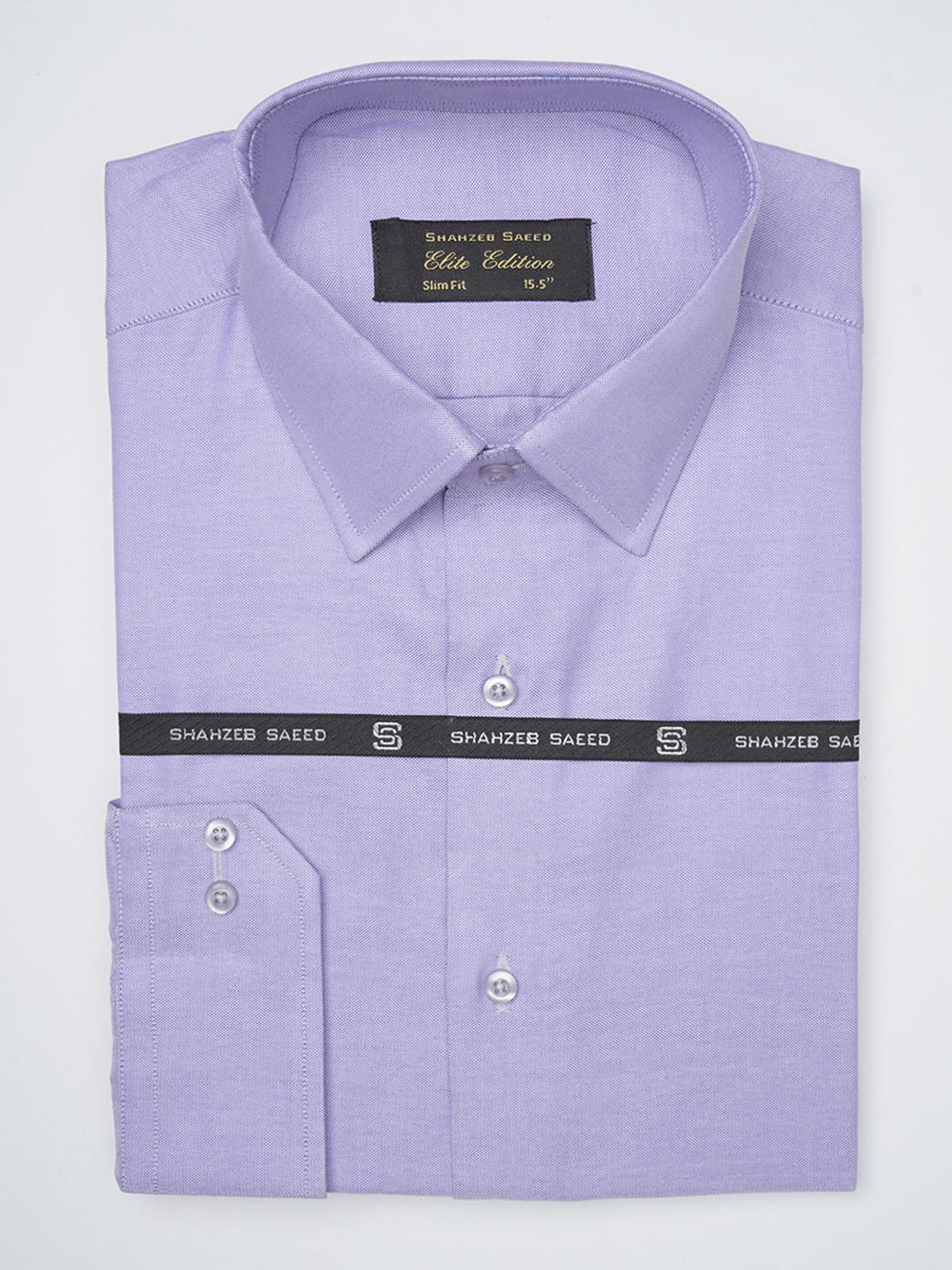 Light Purple Self Elite Edition, French Collar Men’s Formal Shirt (FS-1121)