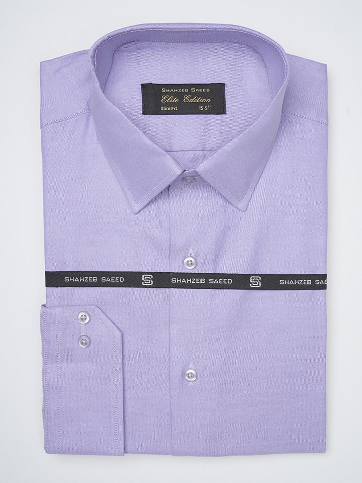 Light Purple Self Elite Edition, French Collar Men’s Formal Shirt (FS-1121)