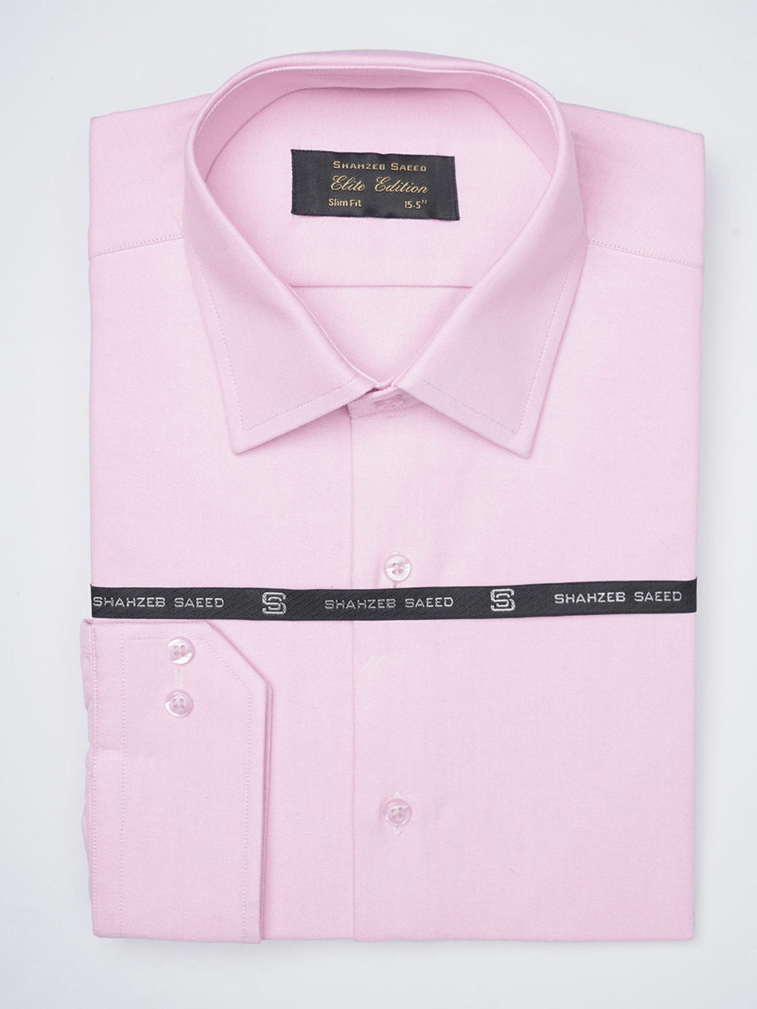 Light Pink Self Elite Edition, French Collar Men’s Formal Shirt (FS-1126)