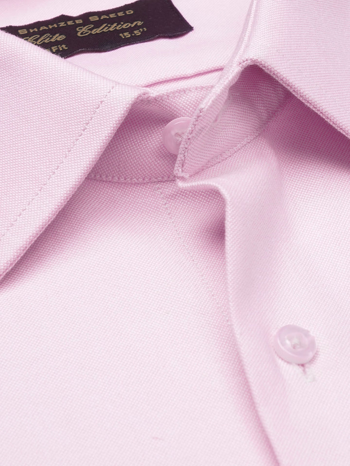 Light Pink Self Elite Edition, French Collar Men’s Formal Shirt (FS-1126)