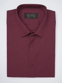 Maroon Self Striped, Elite Edition, French Collar Men’s Formal Shirt (FS-1127)