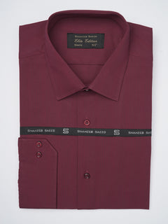 Maroon Self Striped, Elite Edition, French Collar Men’s Formal Shirt (FS-1127)