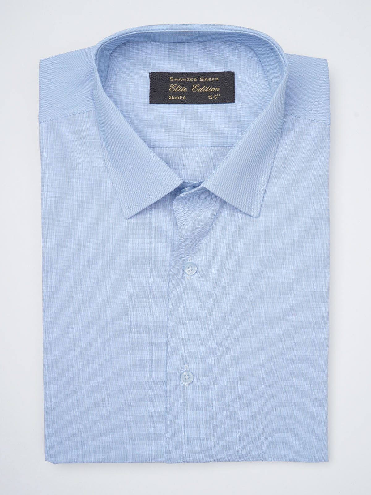 Light Blue Self Elite Edition, French Collar Men’s Formal Shirt (FS-1129)