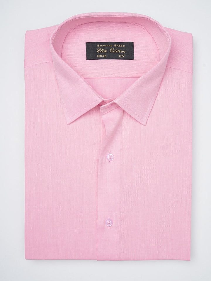 Pink  Self, Elite Edition, French Collar Men’s Formal Shirt (FS-1130)