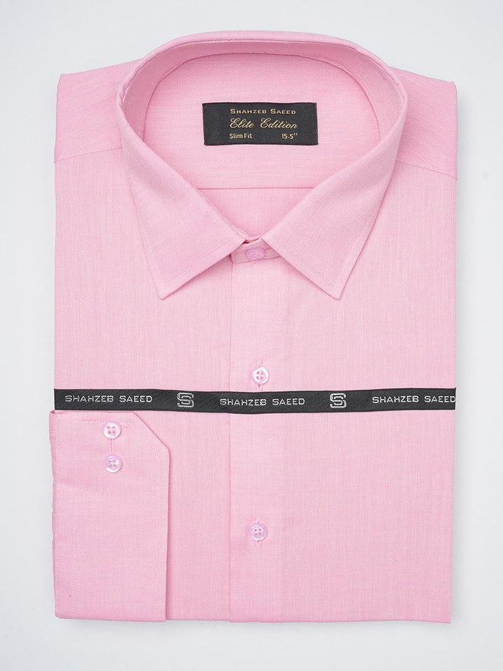 Pink  Self, Elite Edition, French Collar Men’s Formal Shirt (FS-1130)