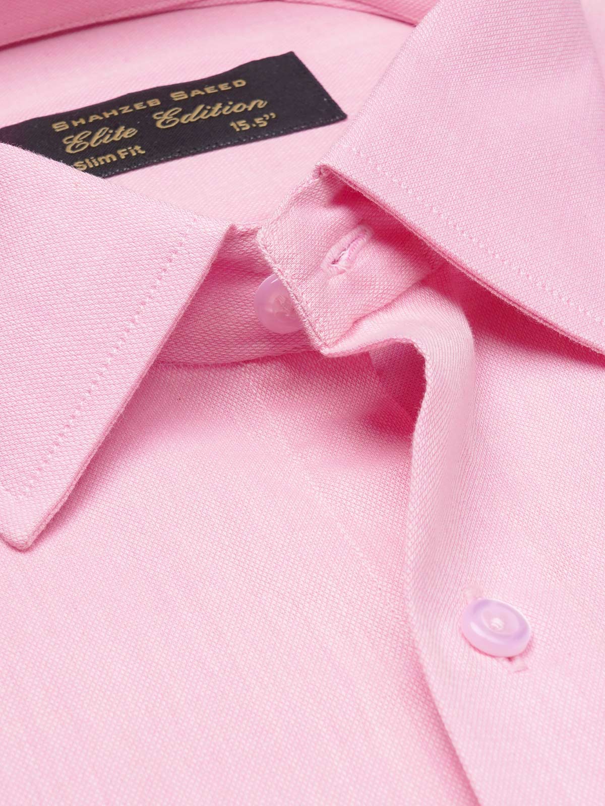 Pink  Self, Elite Edition, French Collar Men’s Formal Shirt (FS-1130)
