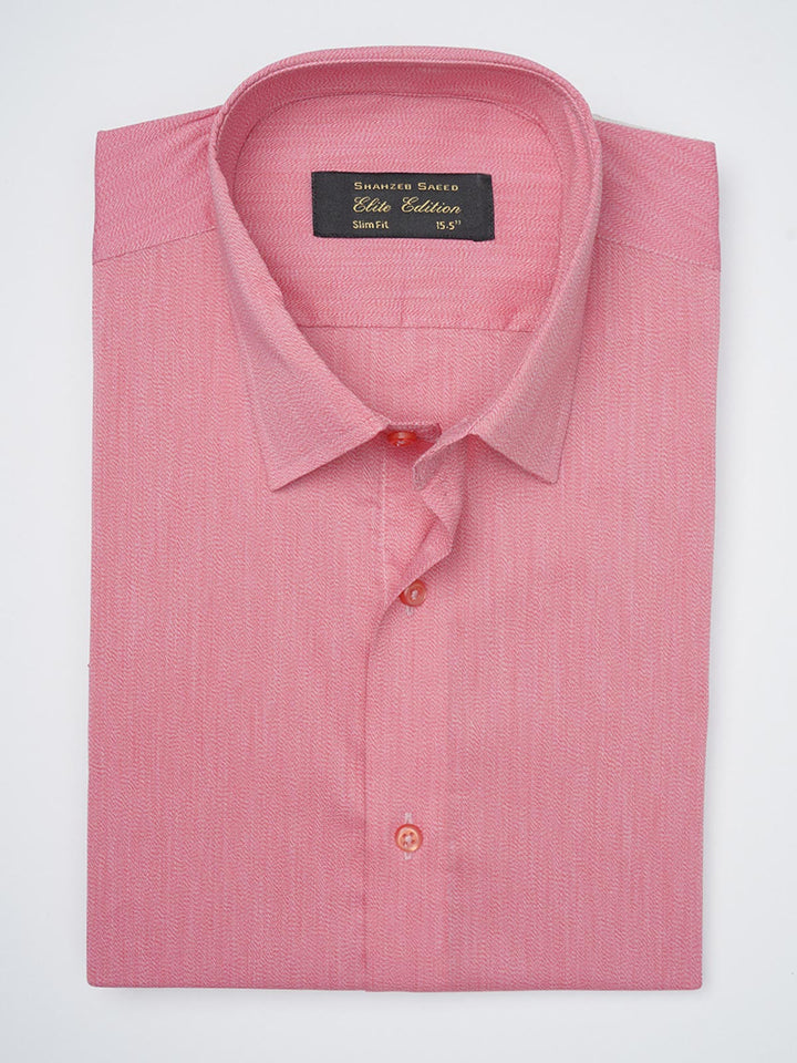 Dark Pink Self Elite Edition, French Collar Men’s Formal Shirt (FS-1131)