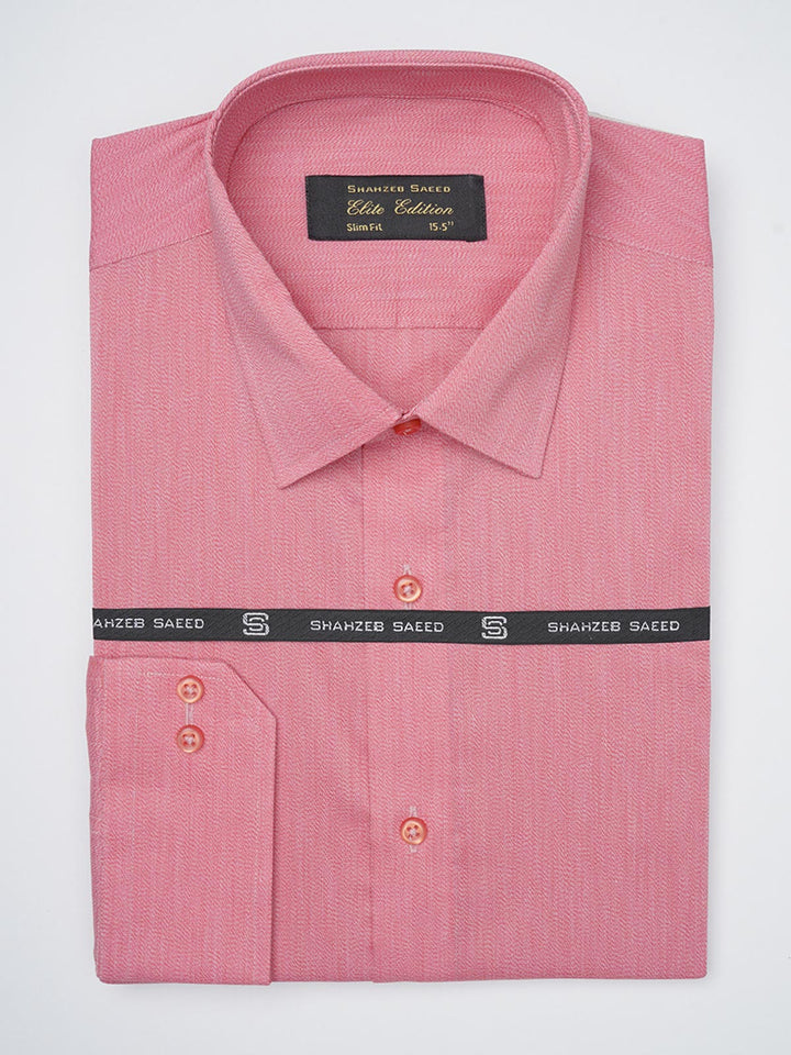 Dark Pink Self Elite Edition, French Collar Men’s Formal Shirt (FS-1131)