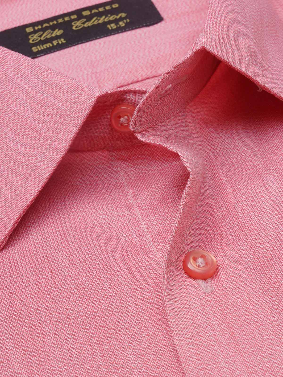 Dark Pink Self Elite Edition, French Collar Men’s Formal Shirt (FS-1131)