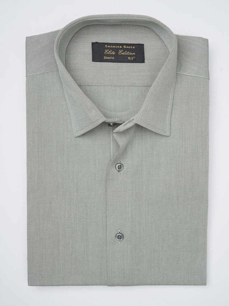 Grey Self Elite Edition, French Collar Men’s Formal Shirt (FS-1134)