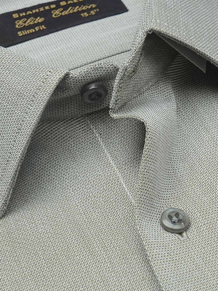 Grey Self Elite Edition, French Collar Men’s Formal Shirt (FS-1134)