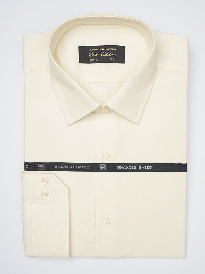 Cream Self Elite Edition, French Collar Men’s Formal Shirt (FS-1136)