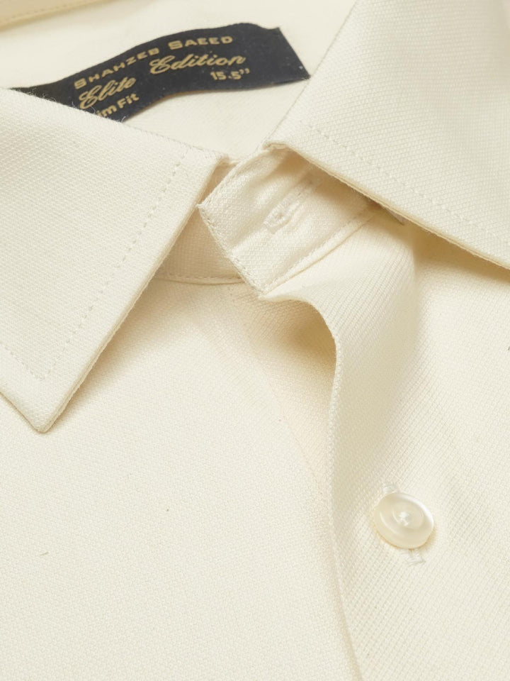 Cream Self Elite Edition, French Collar Men’s Formal Shirt (FS-1136)