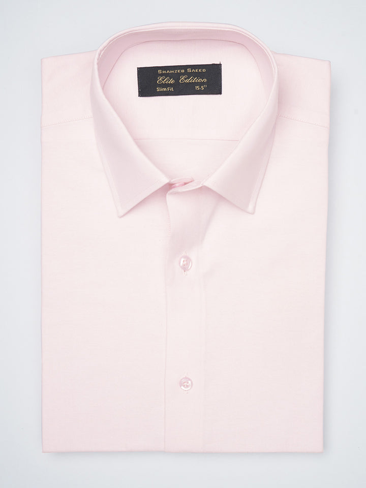 Light Pink Self Elite Edition, French Collar Men’s Formal Shirt (FS-1137)