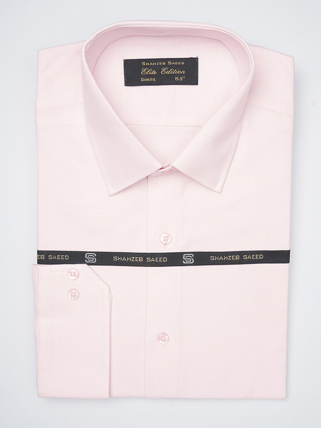 Light Pink Self Elite Edition, French Collar Men’s Formal Shirt (FS-1137)