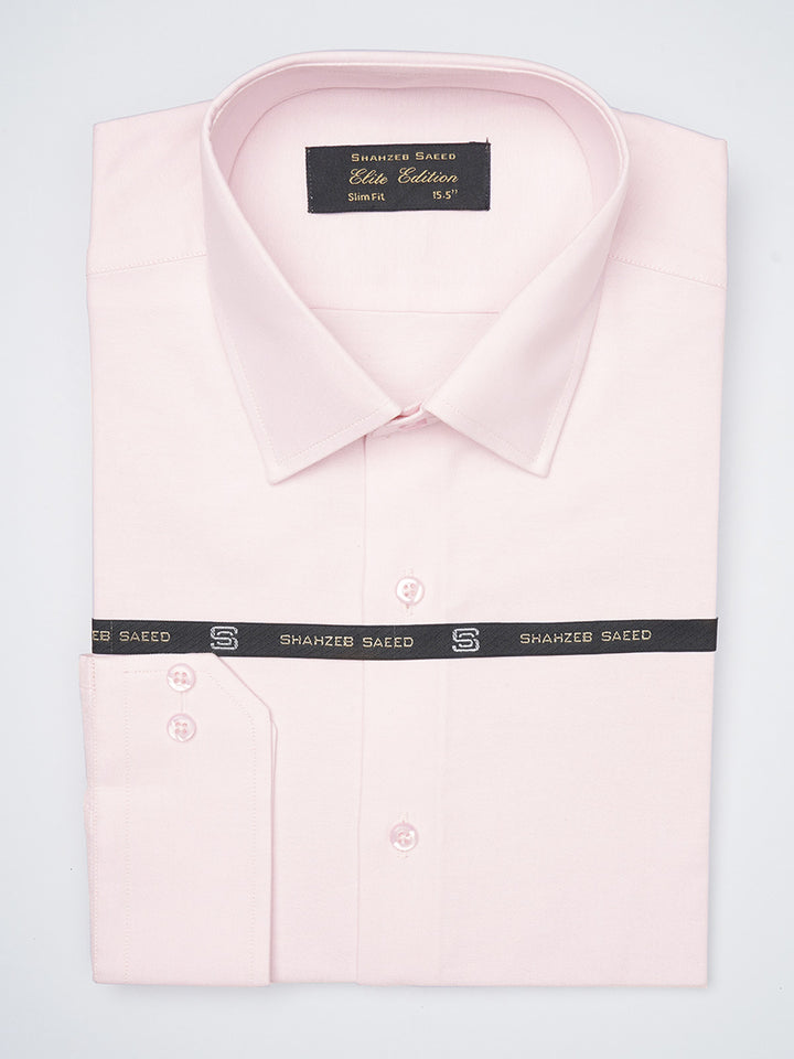 Light Pink Self Elite Edition, French Collar Men’s Formal Shirt (FS-1137)