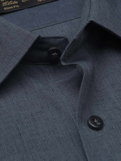 Dark Blue Self Elite Edition, French Collar Men’s Formal Shirt (FS-1146)