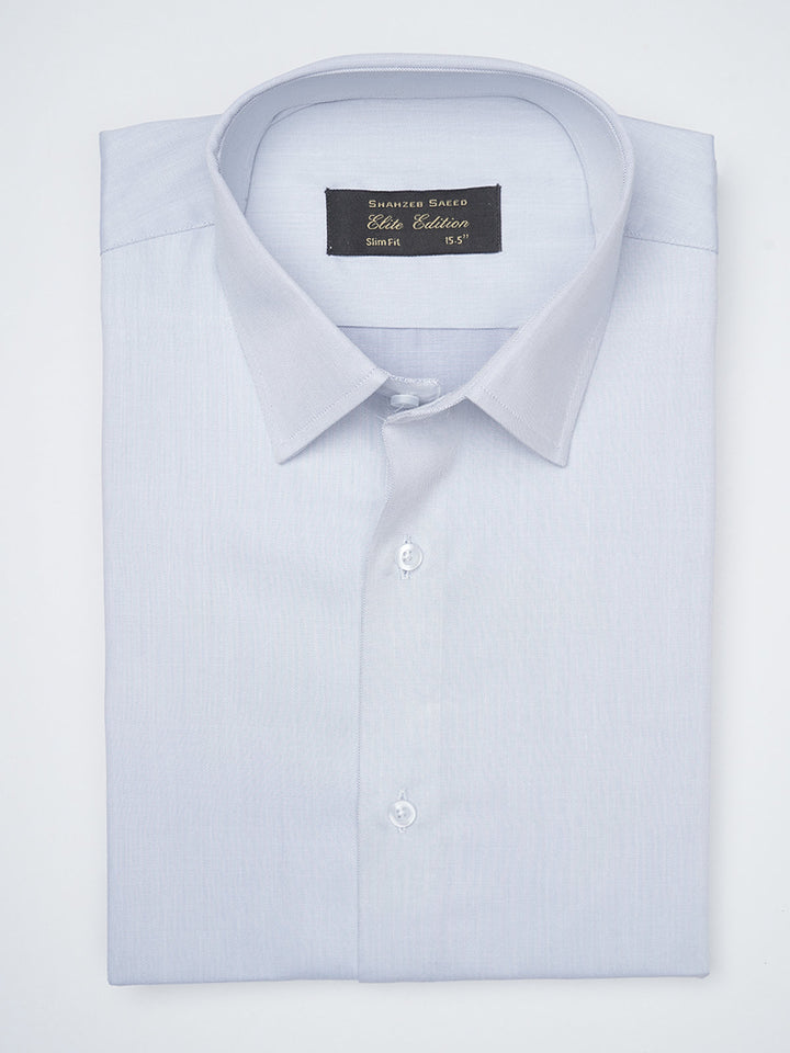 Light Grey Self, Elite Edition, French Collar Men’s Formal Shirt (FS-1147)