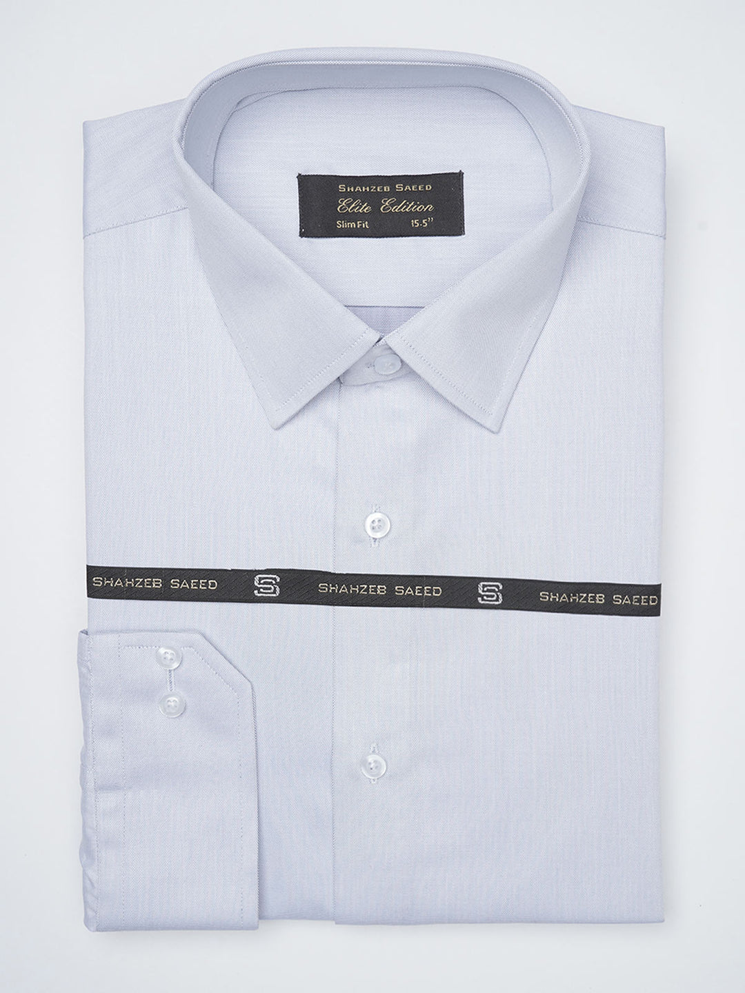 Light Grey Self, Elite Edition, French Collar Men’s Formal Shirt (FS-1147)