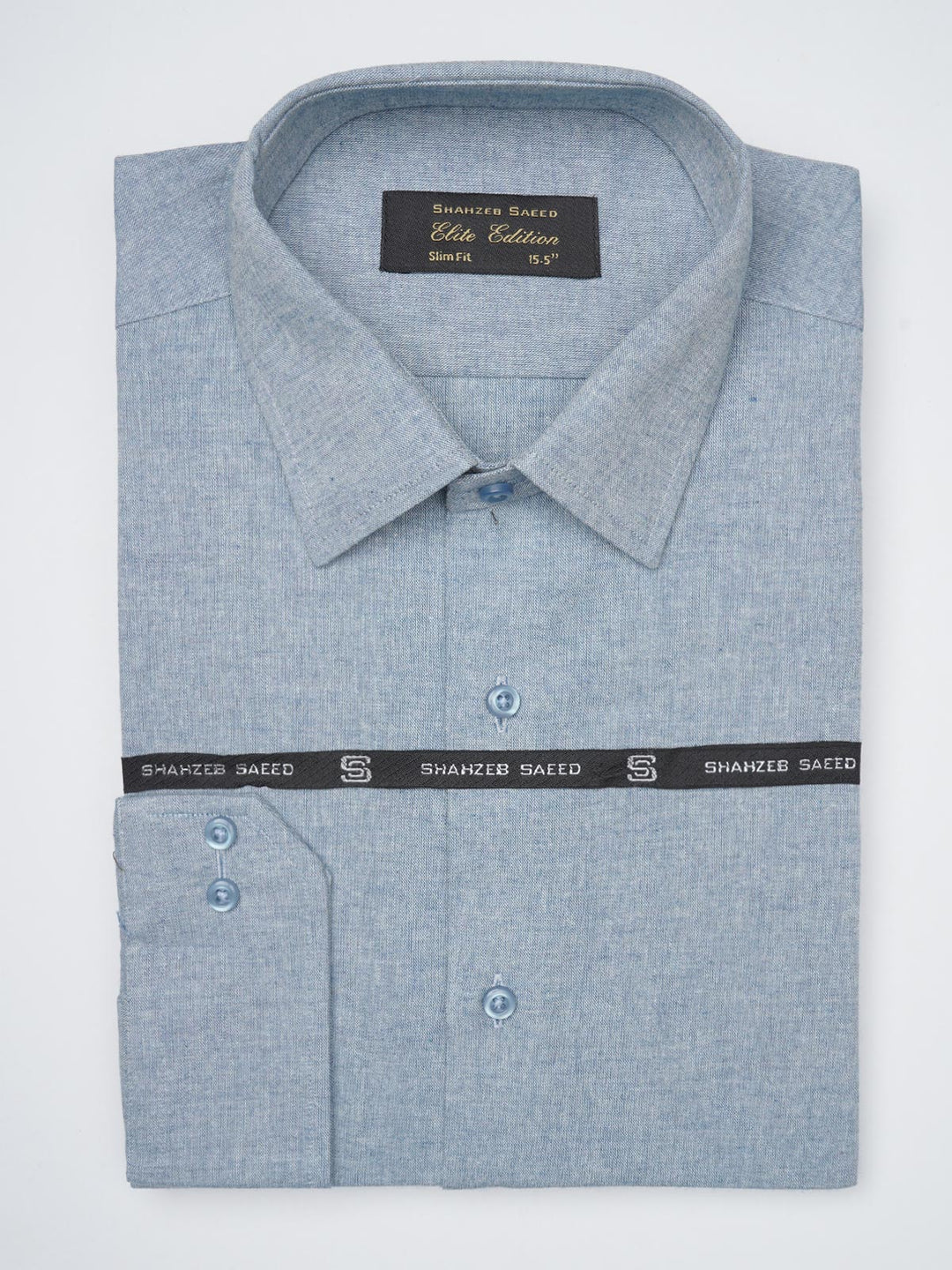 Grey Self Elite Edition, French Collar Men’s Formal Shirt (FS-1149)