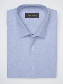 Light Blue Self, Elite Edition, French Collar Men’s Formal Shirt (FS-1152)