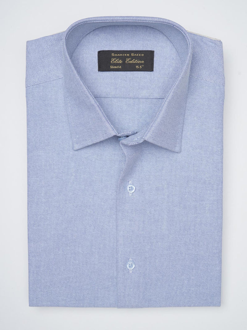 Light Blue Self, Elite Edition, French Collar Men’s Formal Shirt (FS-1152)
