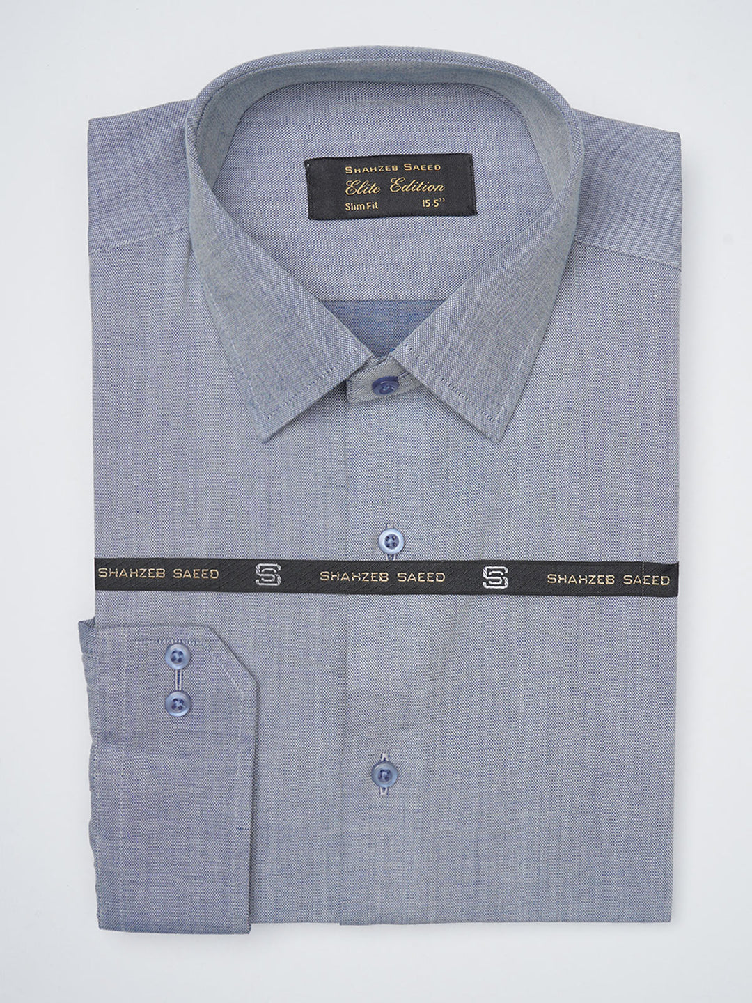 Grey Self Elite Edition, French Collar Men’s Formal Shirt (FS-1153)