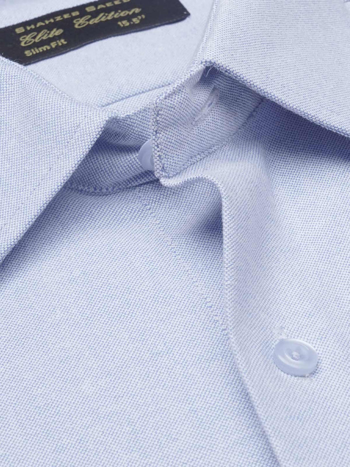 Sky Blue Self Elite Edition, French Collar Men’s Formal Shirt (FS-1155)