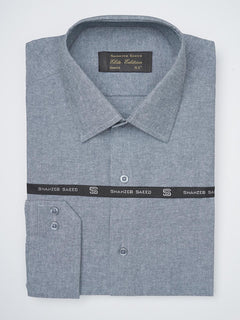 Dim Grey Self, Elite Edition, French Collar Men’s Formal Shirt (FS-1156)