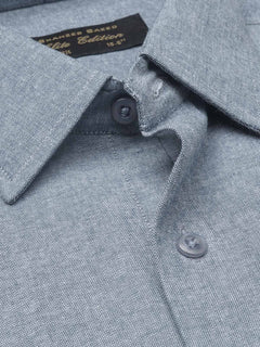 Dim Grey Self, Elite Edition, French Collar Men’s Formal Shirt (FS-1156)