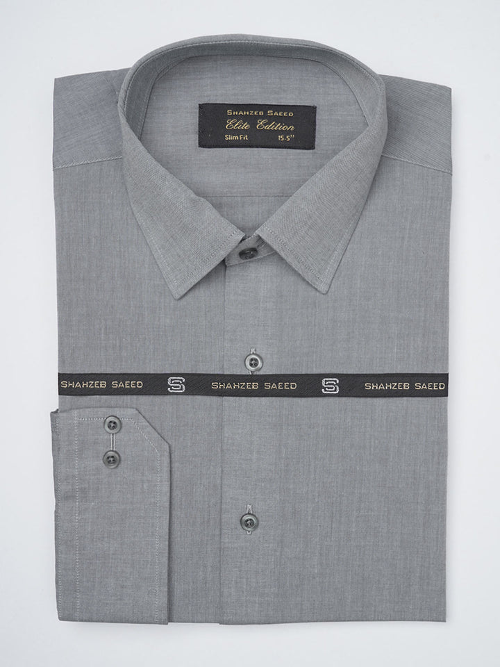 Grey Self Elite Edition, French Collar Men’s Formal Shirt (FS-1160)