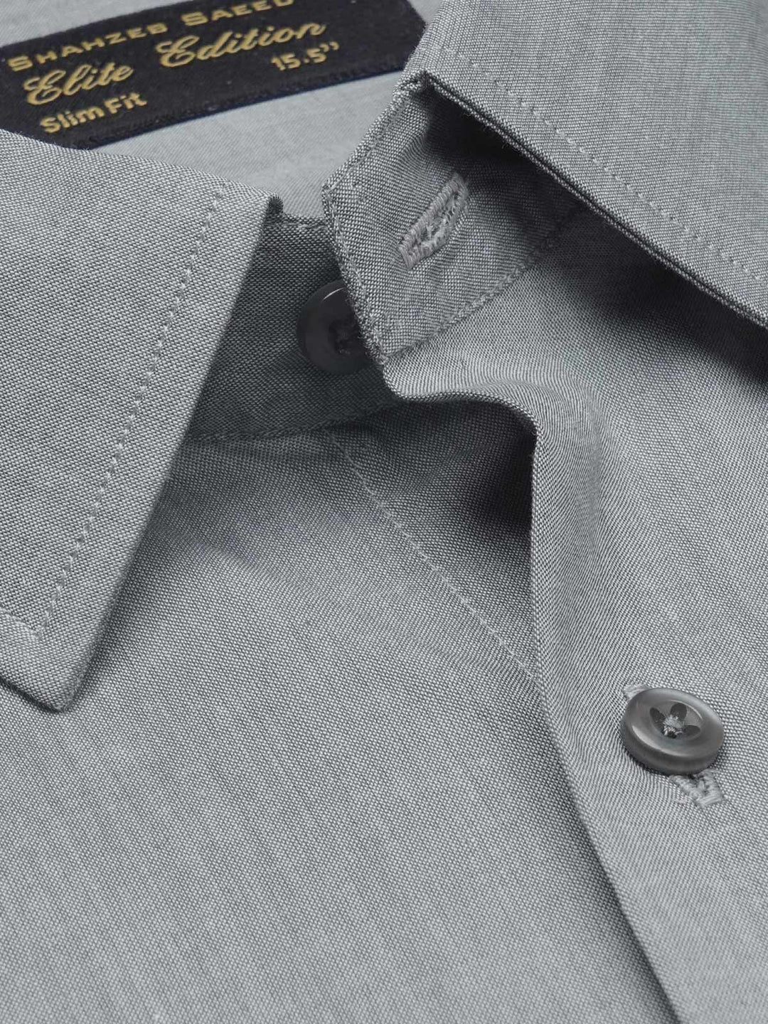 Grey Self Elite Edition, French Collar Men’s Formal Shirt (FS-1160)