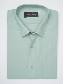 Pistachio Self Striped, Elite Edition, French Collar Men’s Formal Shirt (FS-1166)