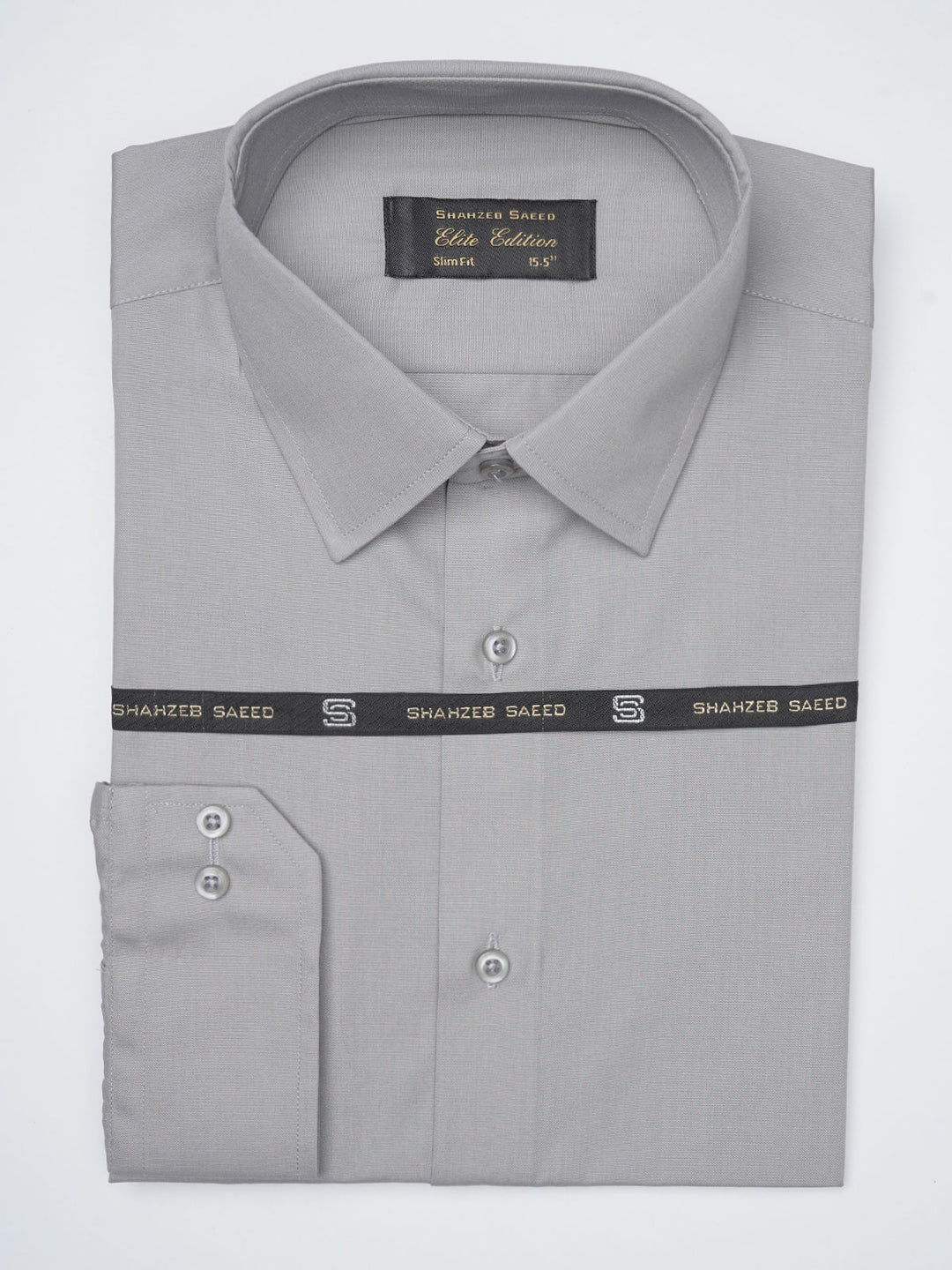 Grey Plain, Elite Edition, French Collar Men’s Formal Shirt (FS-1167)