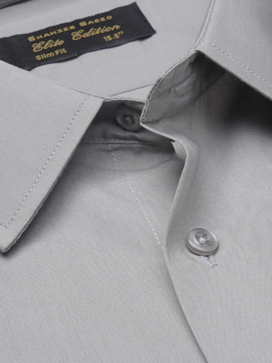 Grey Plain, Elite Edition, French Collar Men’s Formal Shirt (FS-1167)