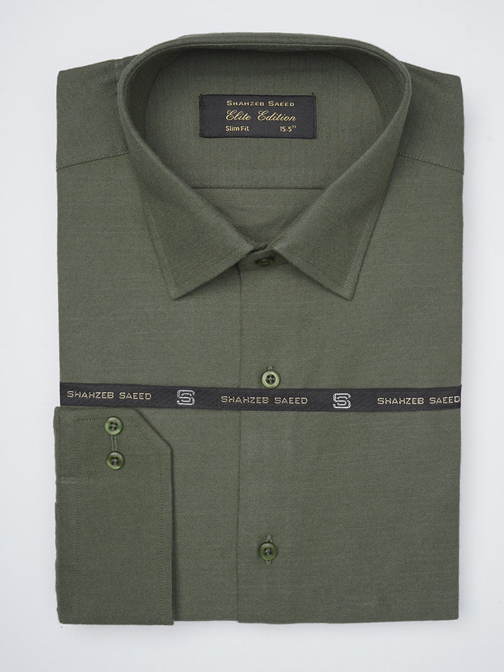 Green Self Elite Edition, French Collar Men’s Formal Shirt (FS-1169)